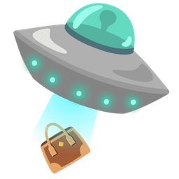 handbag and flying saucer
