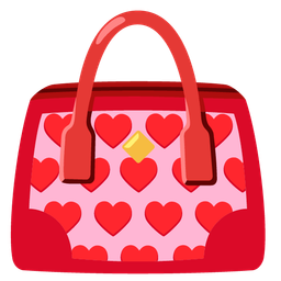 handbag and heart suit