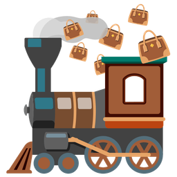 handbag and locomotive
