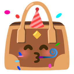 handbag and partying face