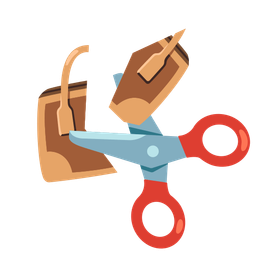 handbag and scissors