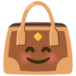 Handbag and Smiling face with smiling eyes