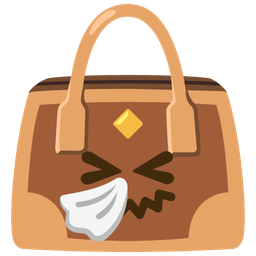 handbag and sneezing face