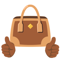 handbag and thumbs up