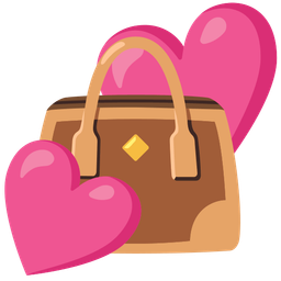 handbag and two hearts
