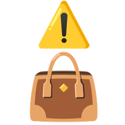 handbag and warning