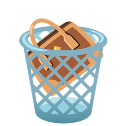 handbag and wastebasket