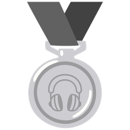 Headphone and 2nd place medal