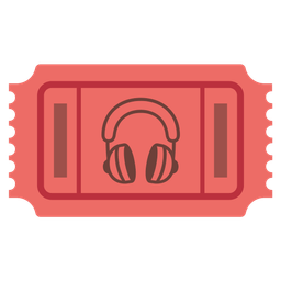 Headphone and Admission tickets