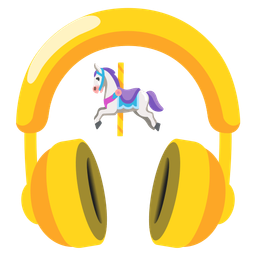 Headphone and Carousel horse