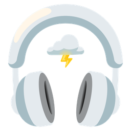 Headphone and Cloud with lightning