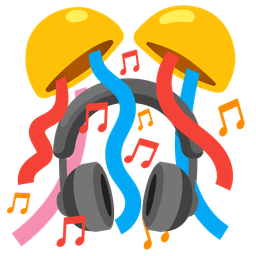 Headphone and Confetti ball