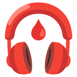 Headphone and Drop of blood