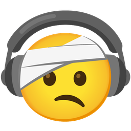 Headphone and Face with head-bandage