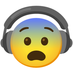Headphone and Fearful face