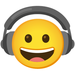 Headphone and Grinning face