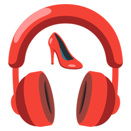 Headphone and High-heeled shoe