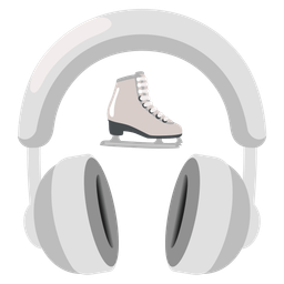 Headphone and Ice skate