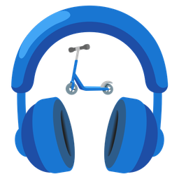 Headphone and Kick scooter