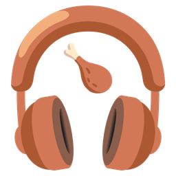 Headphone and Poultry leg