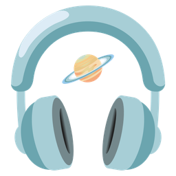 Headphone and Ringed planet