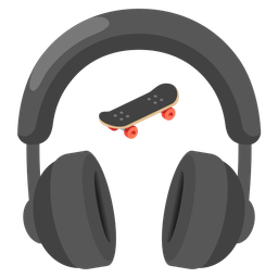 Headphone and Skateboard