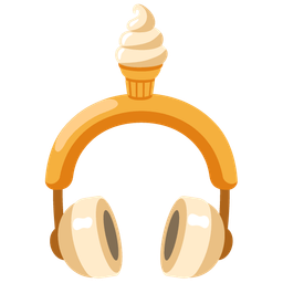 Headphone and Soft ice cream