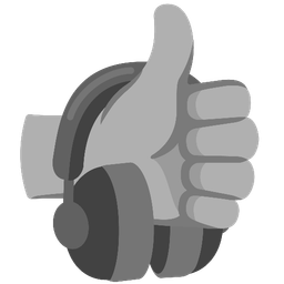 Headphone and Thumbs up