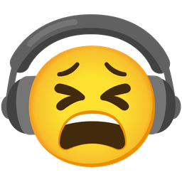 Headphone and Tired face