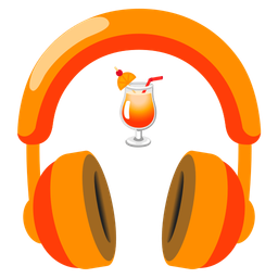 Headphone and Tropical drink