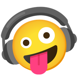 Headphone and Zany face