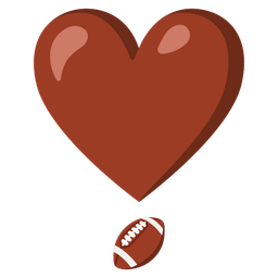 heart exclamation and american football