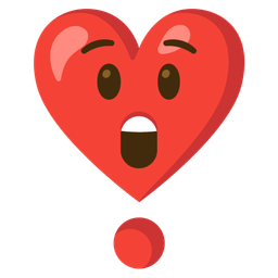 Heart exclamation and Astonished face