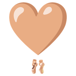 heart exclamation and ballet shoes
