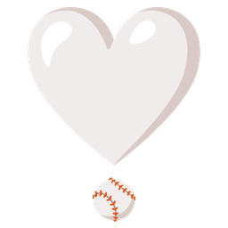 heart exclamation and baseball