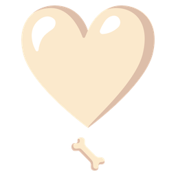 heart exclamation and bone