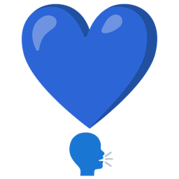 heart exclamation and bust in silhouette