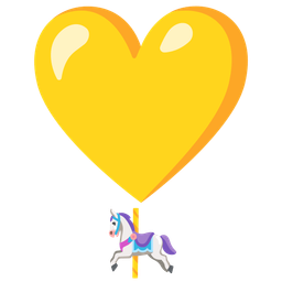 heart exclamation and carousel horse
