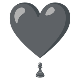 heart exclamation and chess pawn