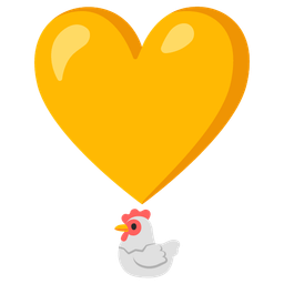Heart exclamation and Chicken