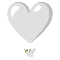 heart exclamation and dove