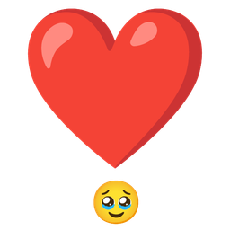Heart exclamation and Face holding back tears