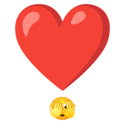 Heart exclamation and Face with peeking eye