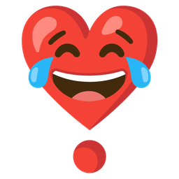 Heart exclamation and Face with tears of joy