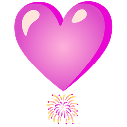 heart exclamation and fireworks