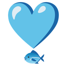 heart exclamation and fish
