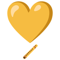 heart exclamation and flute