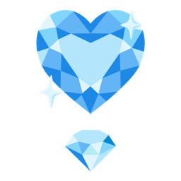 heart exclamation and gem stone