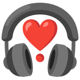 heart exclamation and headphone