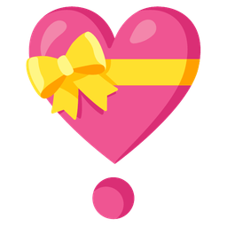Heart exclamation and Heart with ribbon